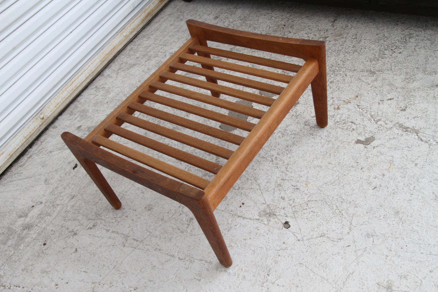 Hans J. Wegner for Getama 'Cigar' Stool in Solid Oak with Orange Cushion