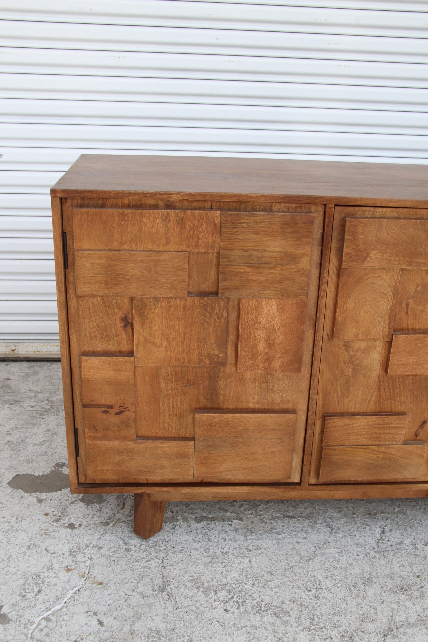 Brutalist Style Four Door Credenza