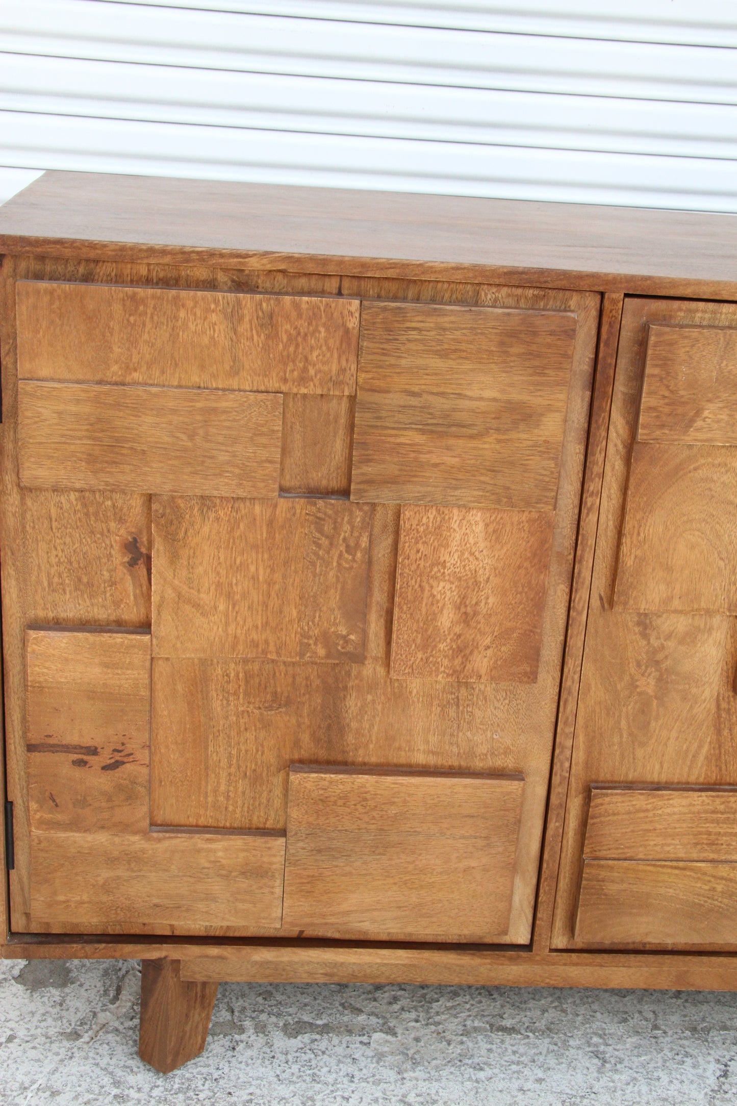 Brutalist Style Four Door Credenza