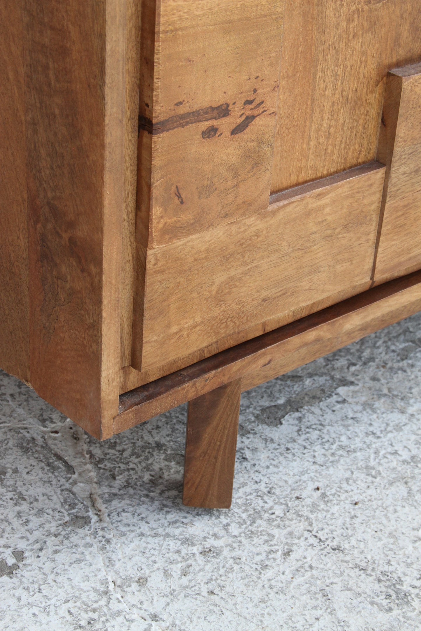 Brutalist Style Four Door Credenza