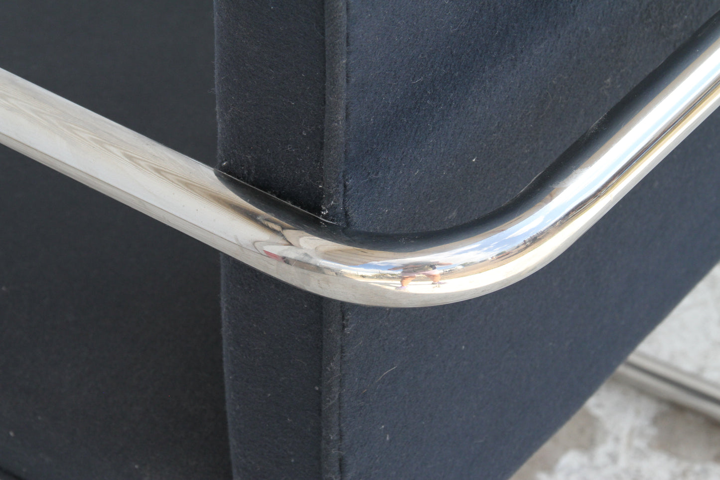 Brno Black Fabric Tubular Dining Chairs by Knoll, Set of 2