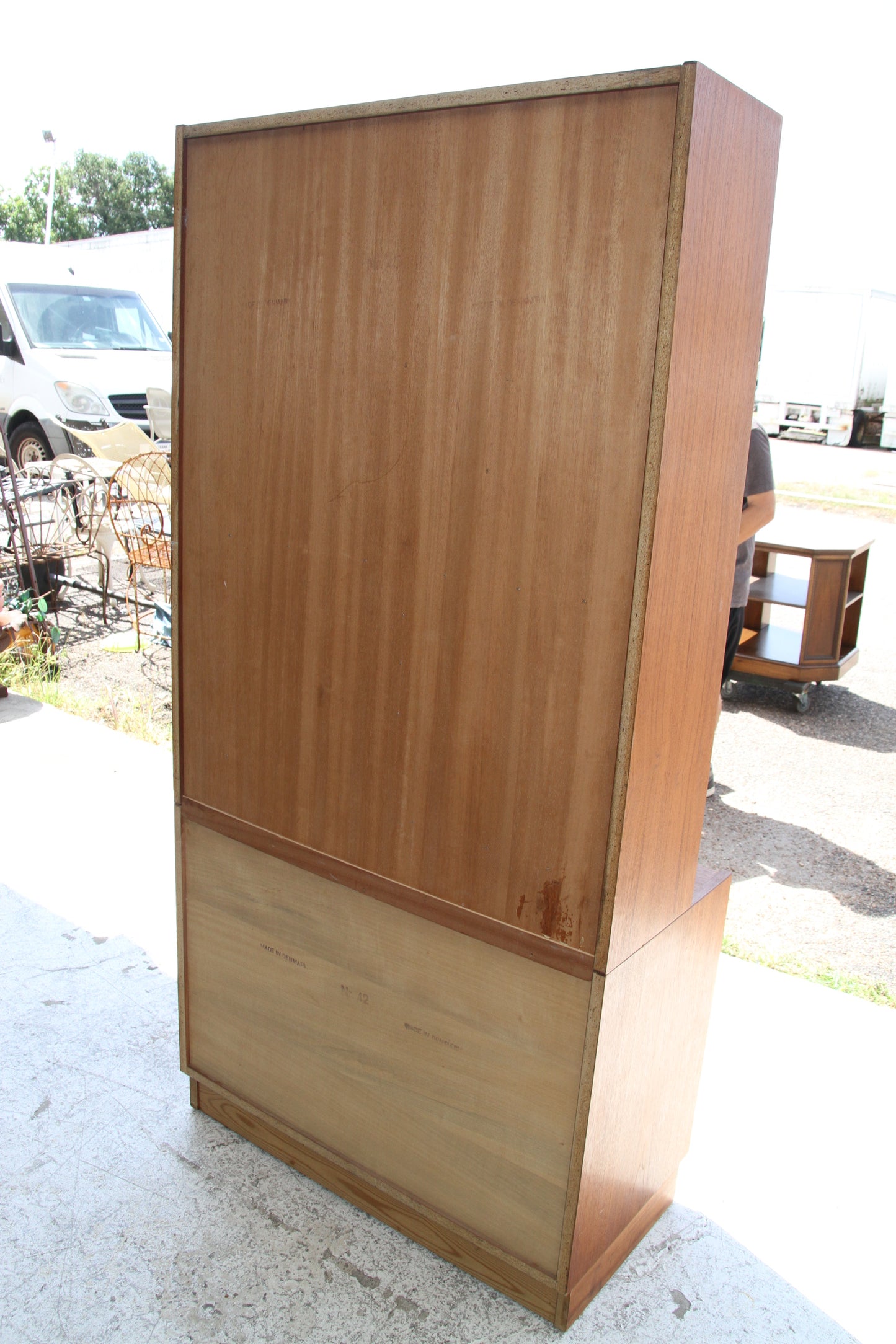 Chest of drawers topped with a compact drawer-based writing desk