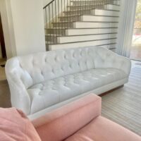 Ward Bennett Tufted Leather Sofa