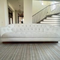 Ward Bennett Tufted Leather Sofa