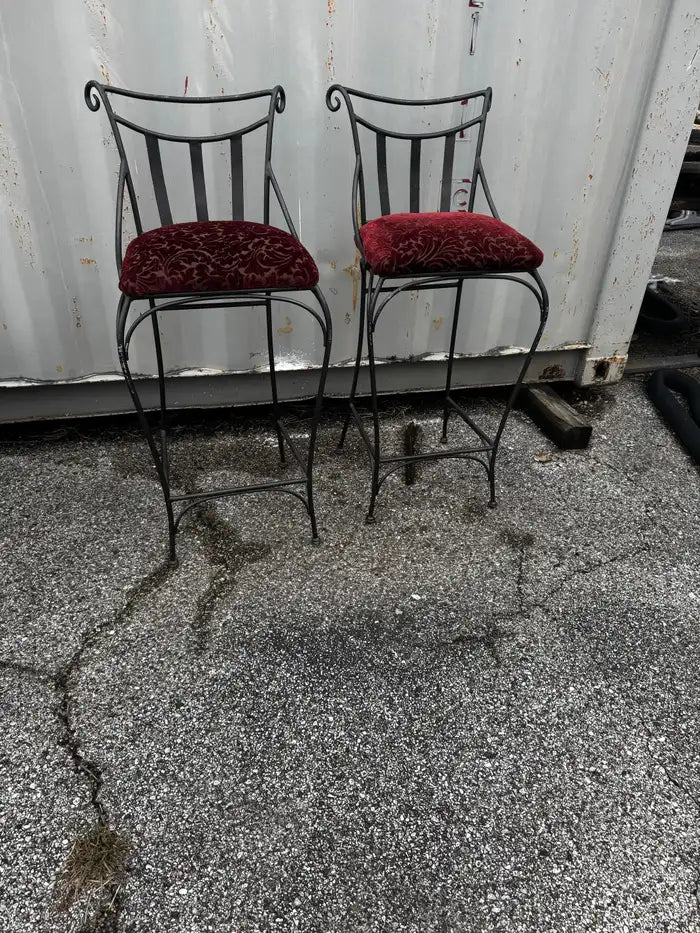 Barstools photographed on marble surface