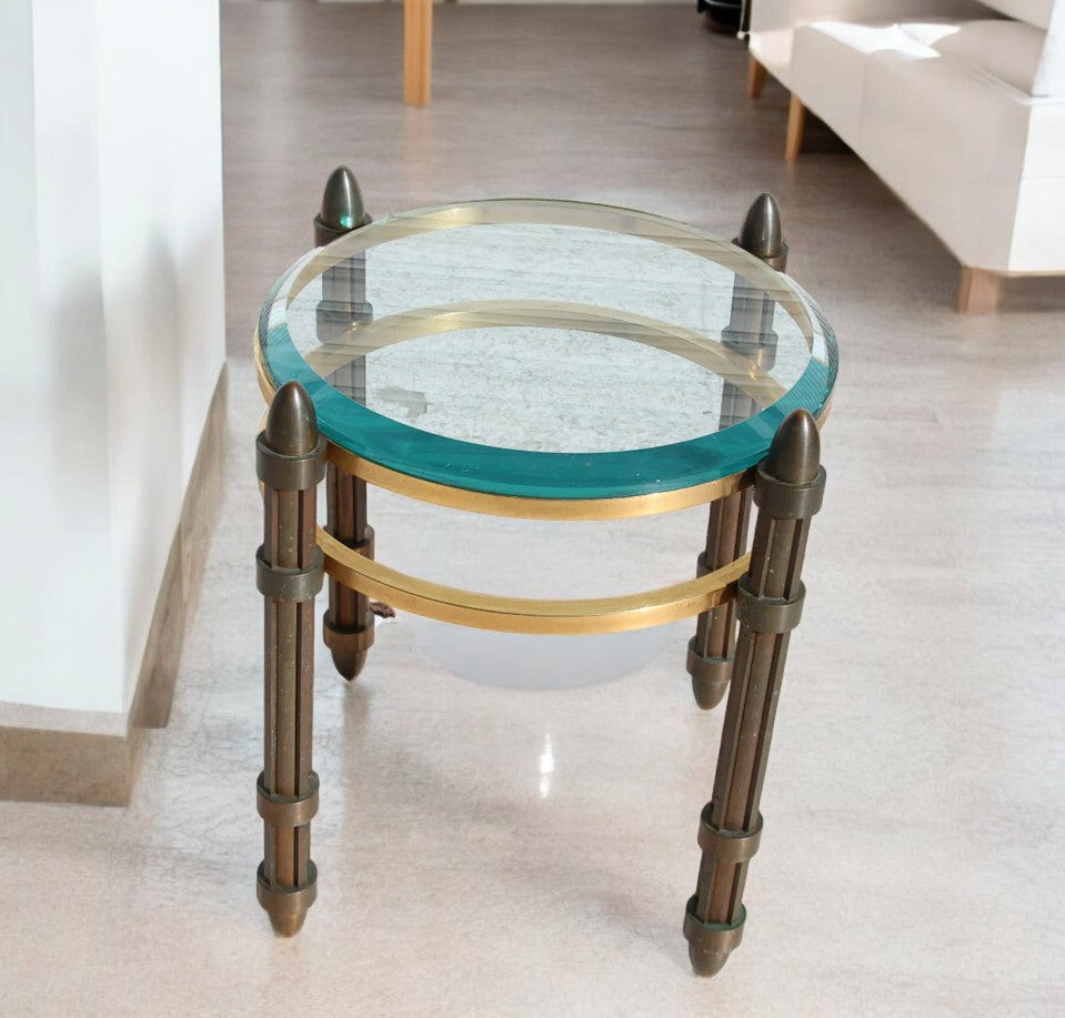 Italian bronze glass table design