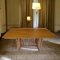 Mid century rosewood fliptop dining table