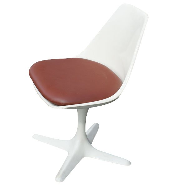 Mid century modern Burke Saarinen style side chair Metro Retro Furniture.