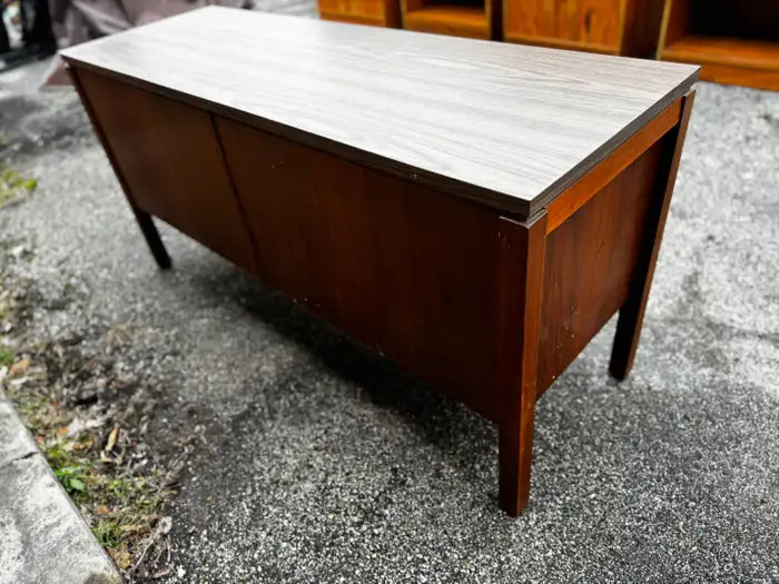 Mid century storage credenza front view