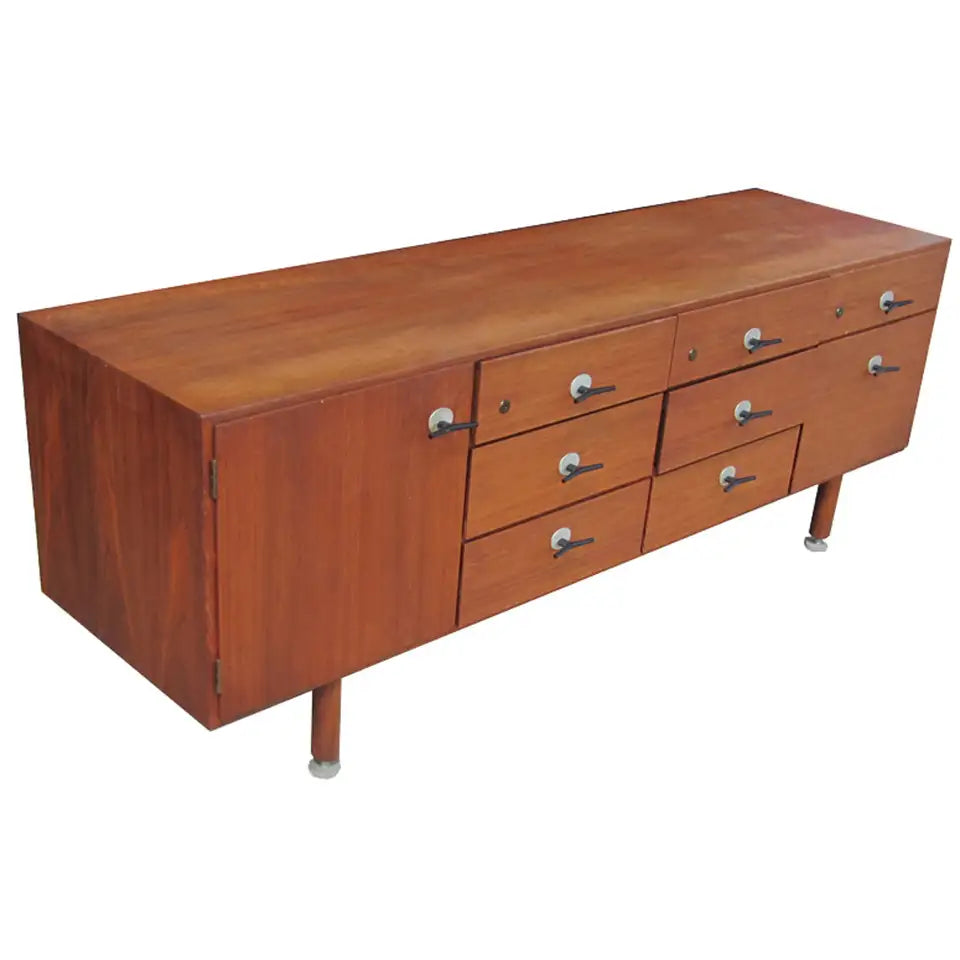 Rare Vintage Jens Risom 72″ Width Credenza with Y-Shaped Drawer Pulls (MR13348)