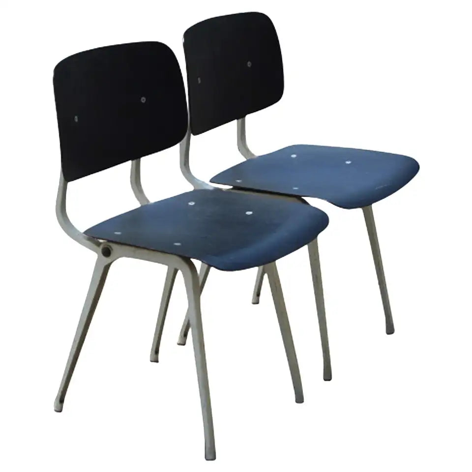 Vintage Mid Century Side Chairs in the manner of Jean Prouve
