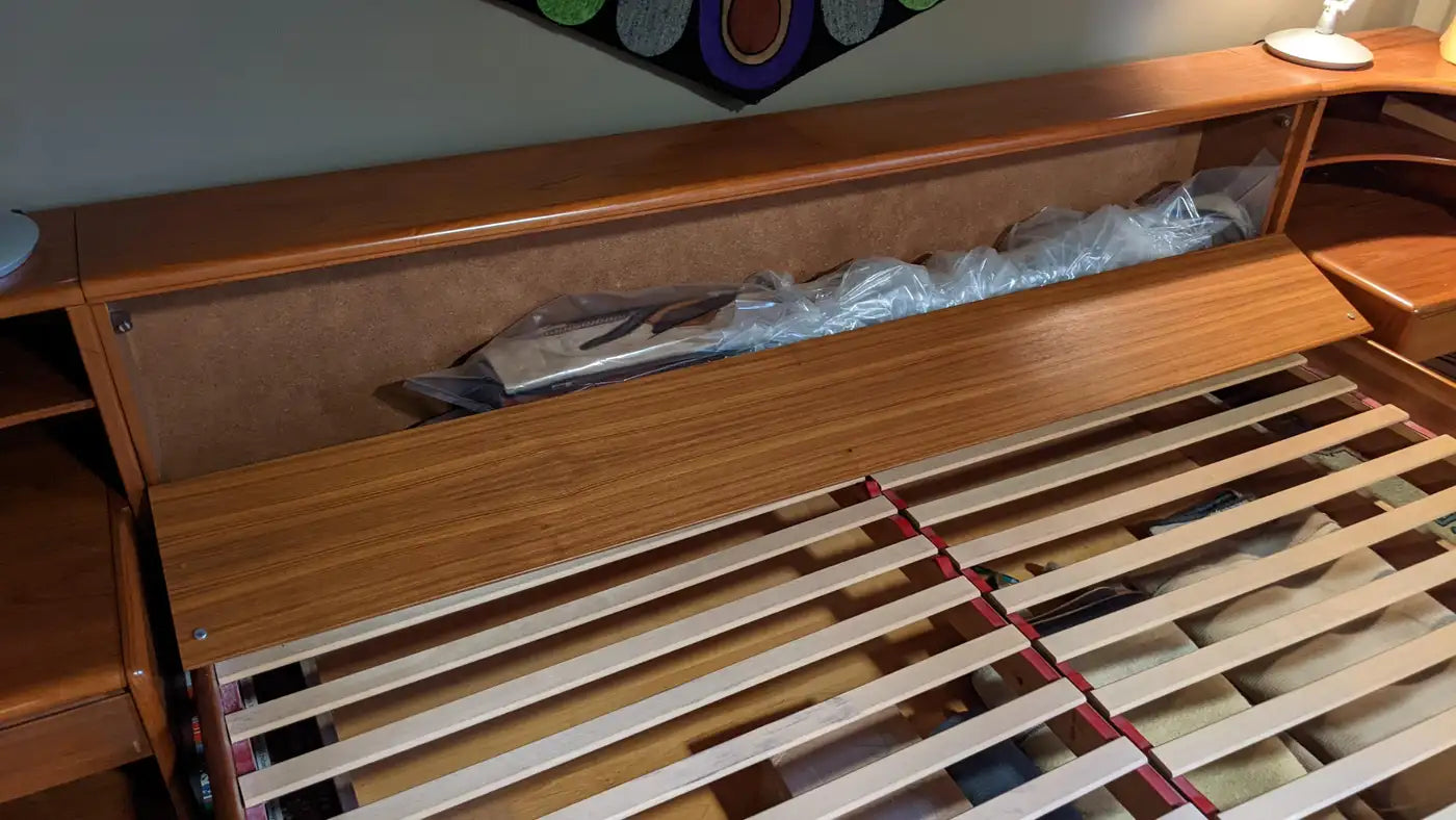 King size bed with Danish modern design