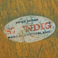 Sculpted oak stacking chairs Bruno Rey for Stendig set.