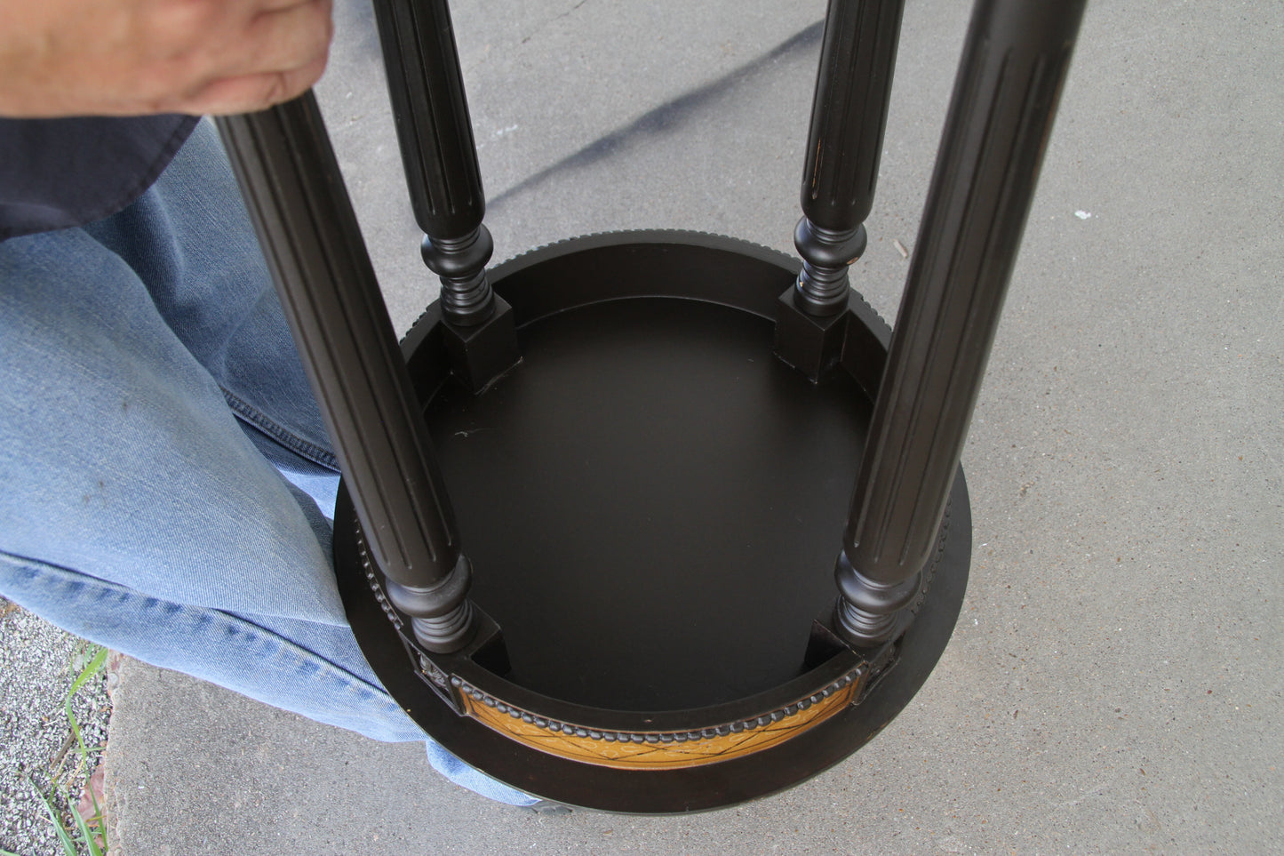 elegant 19th century ebony table
