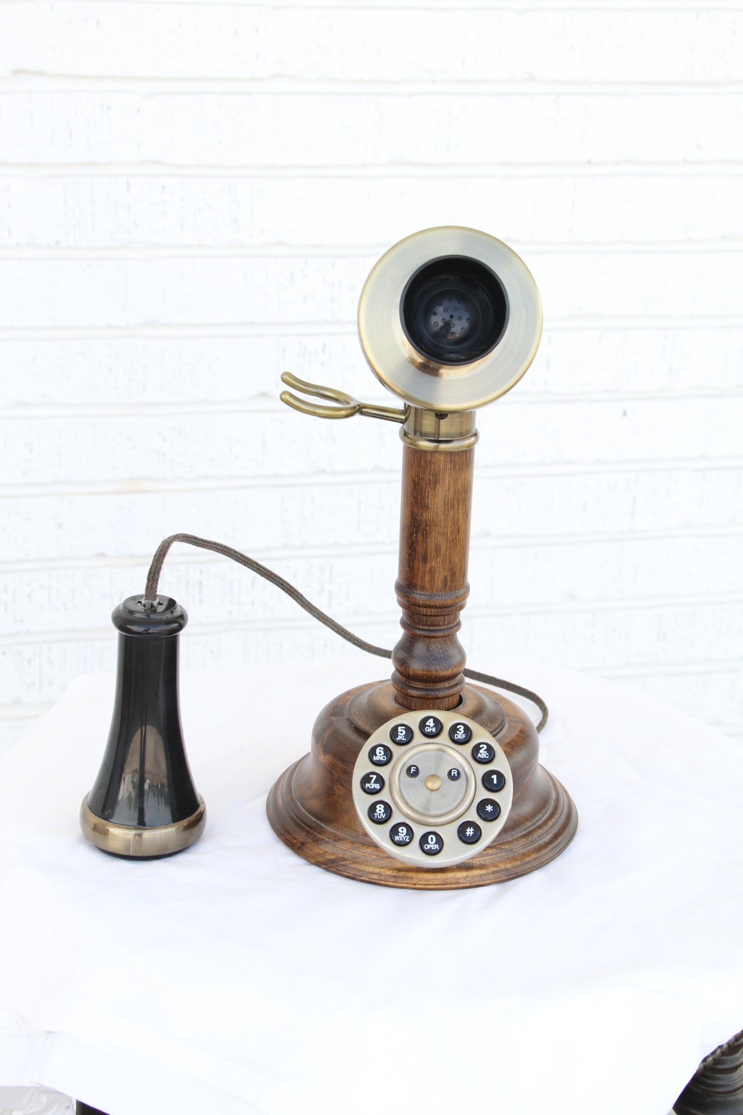 vintage rotary wood phone