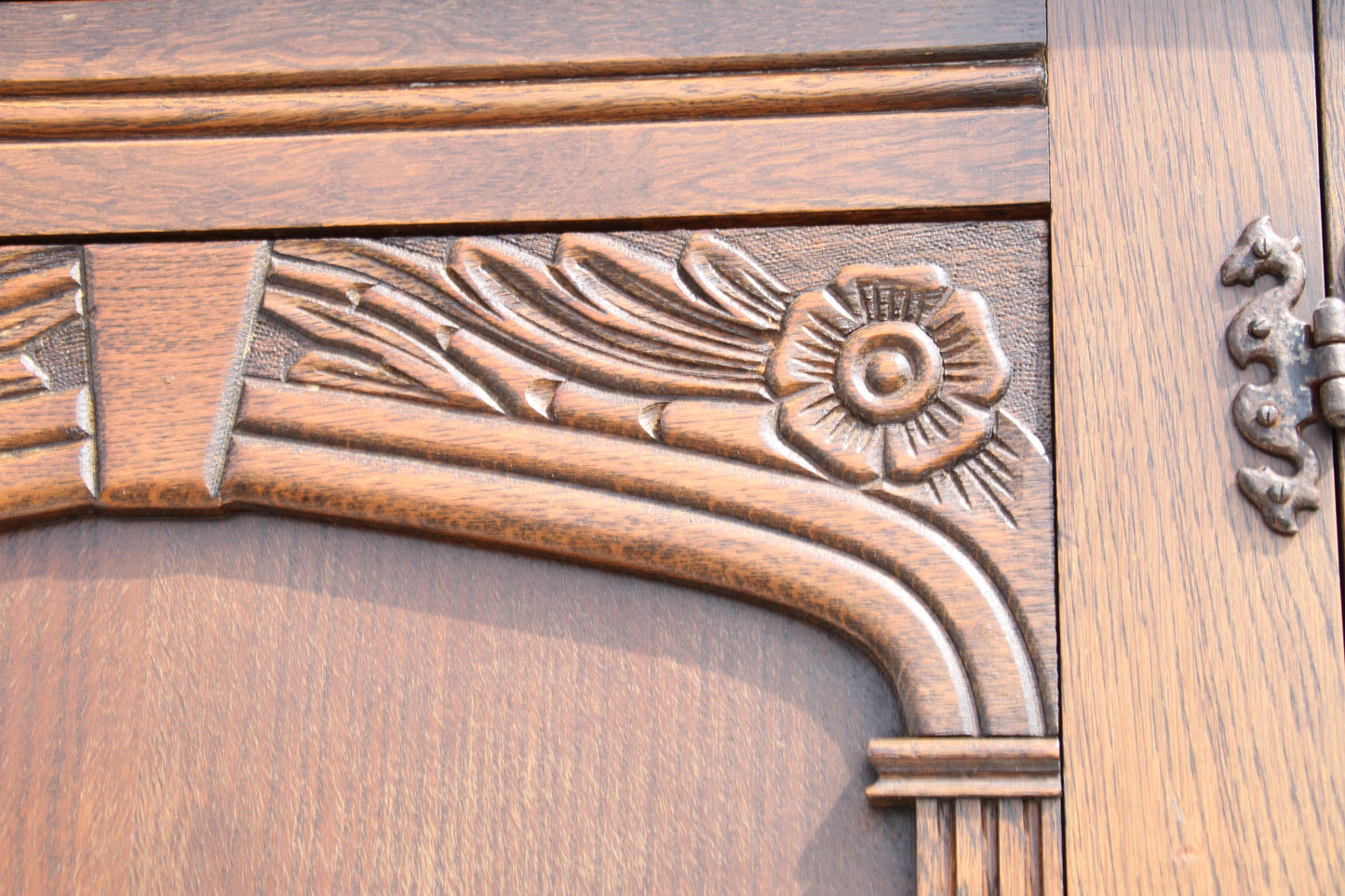 British design in this vintage imported London wardrobe armoire. A stunning antique closet that adds character to your home.