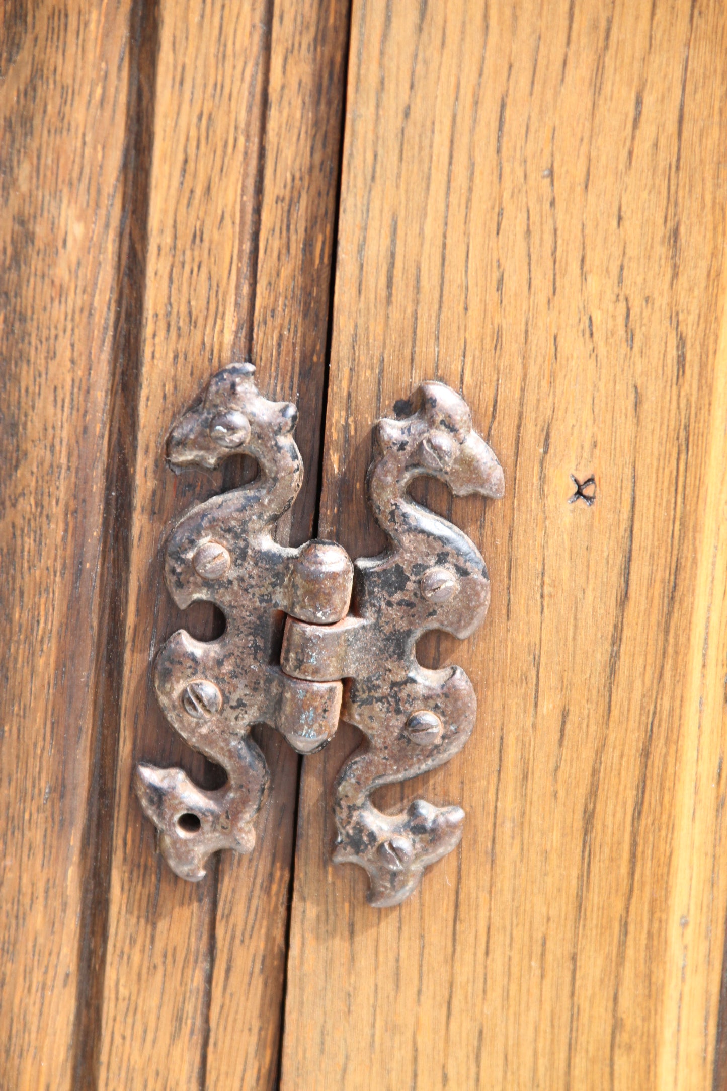 Indulge in the timeless elegance of this vintage imported London wardrobe armoire. This antique furniture piece offers ample storage with classic charm.