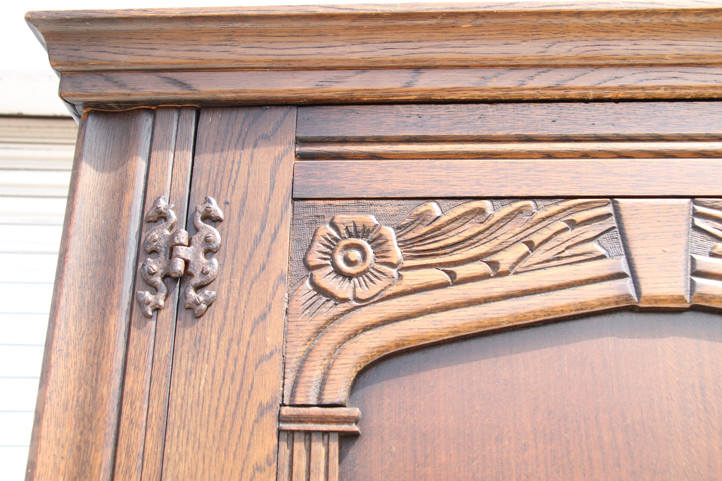 Elevate your bedroom with this vintage imported London wardrobe armoire. This antique cabinet offers ample storage with a touch of classic elegance.