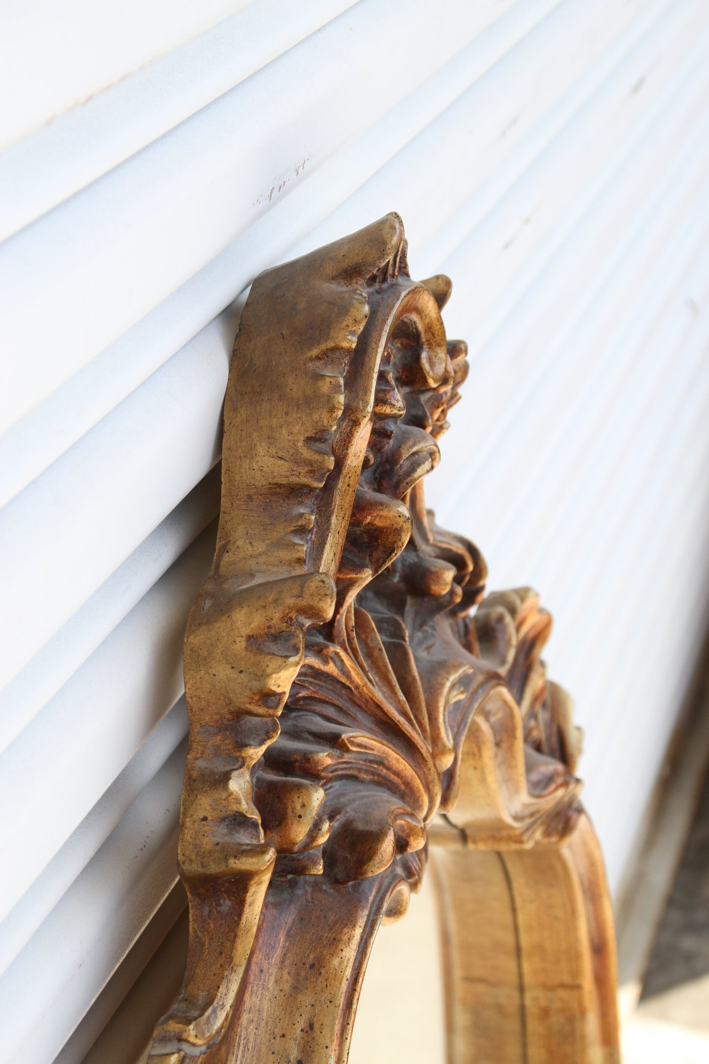 gold wall mirror with antique look