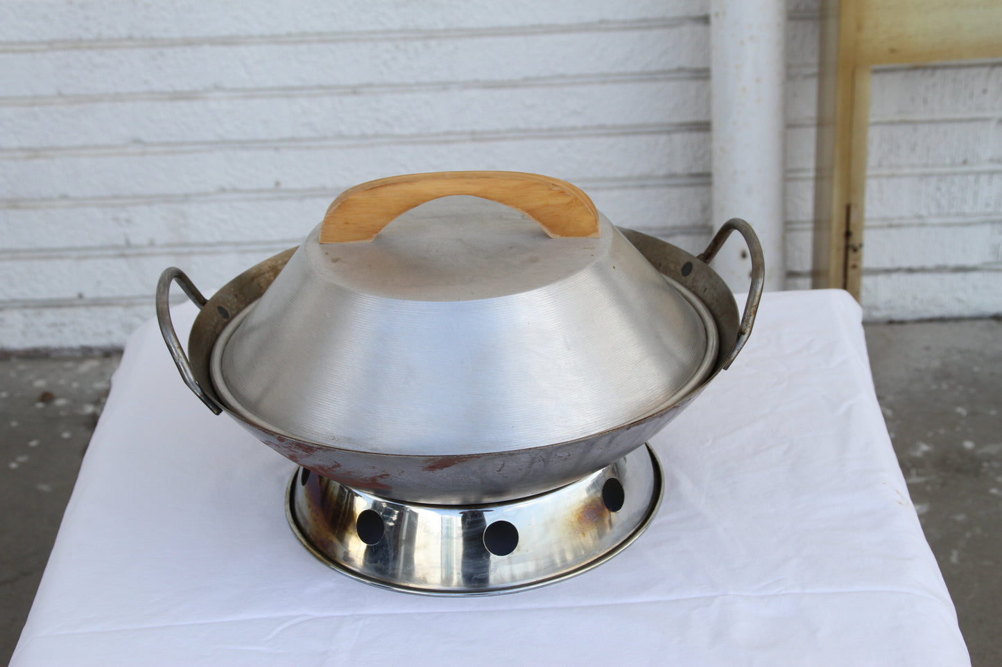 stainless steel wok with copper bottom