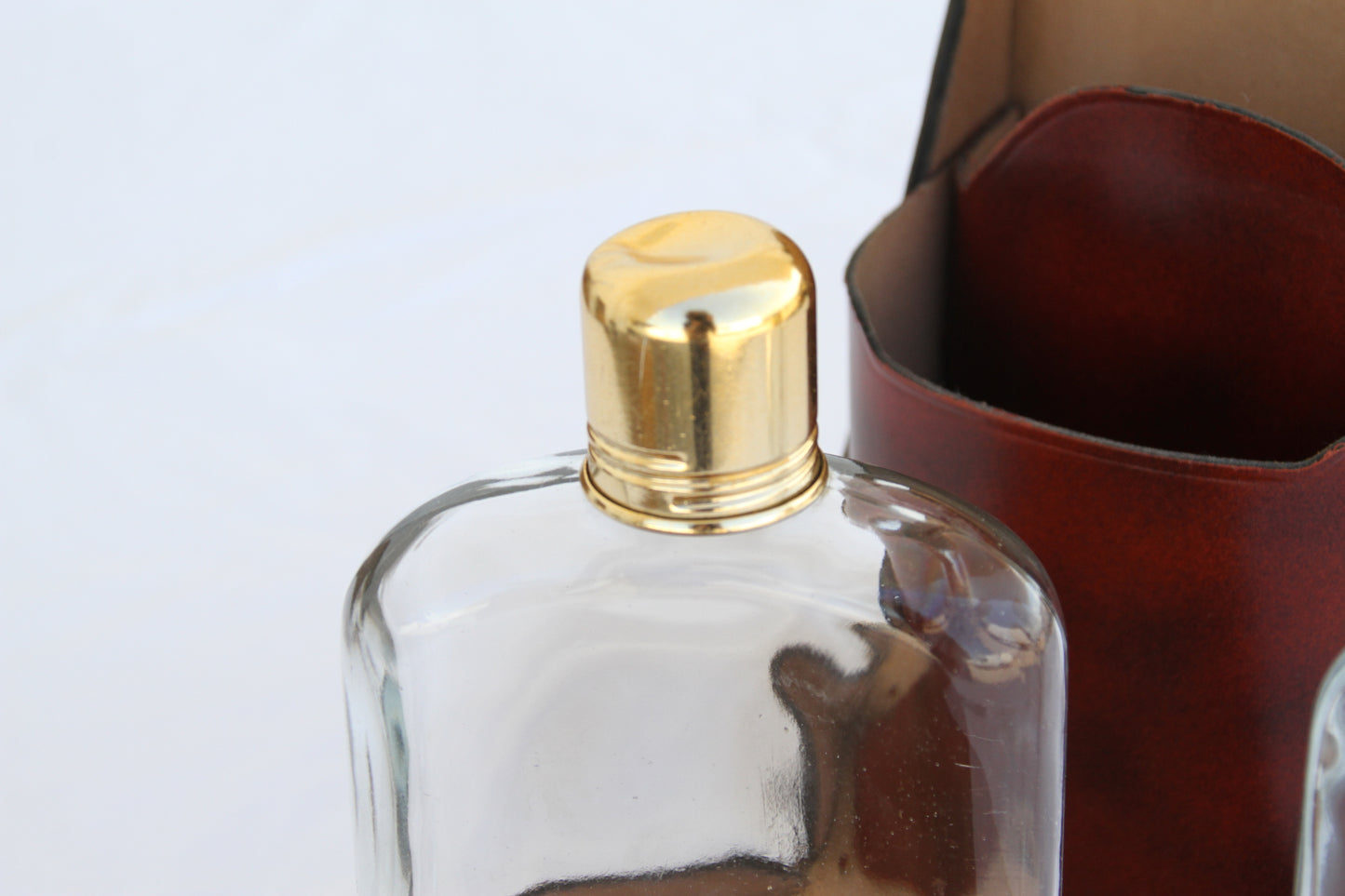 Vintage Traveling Bar and Pair of Flask in case