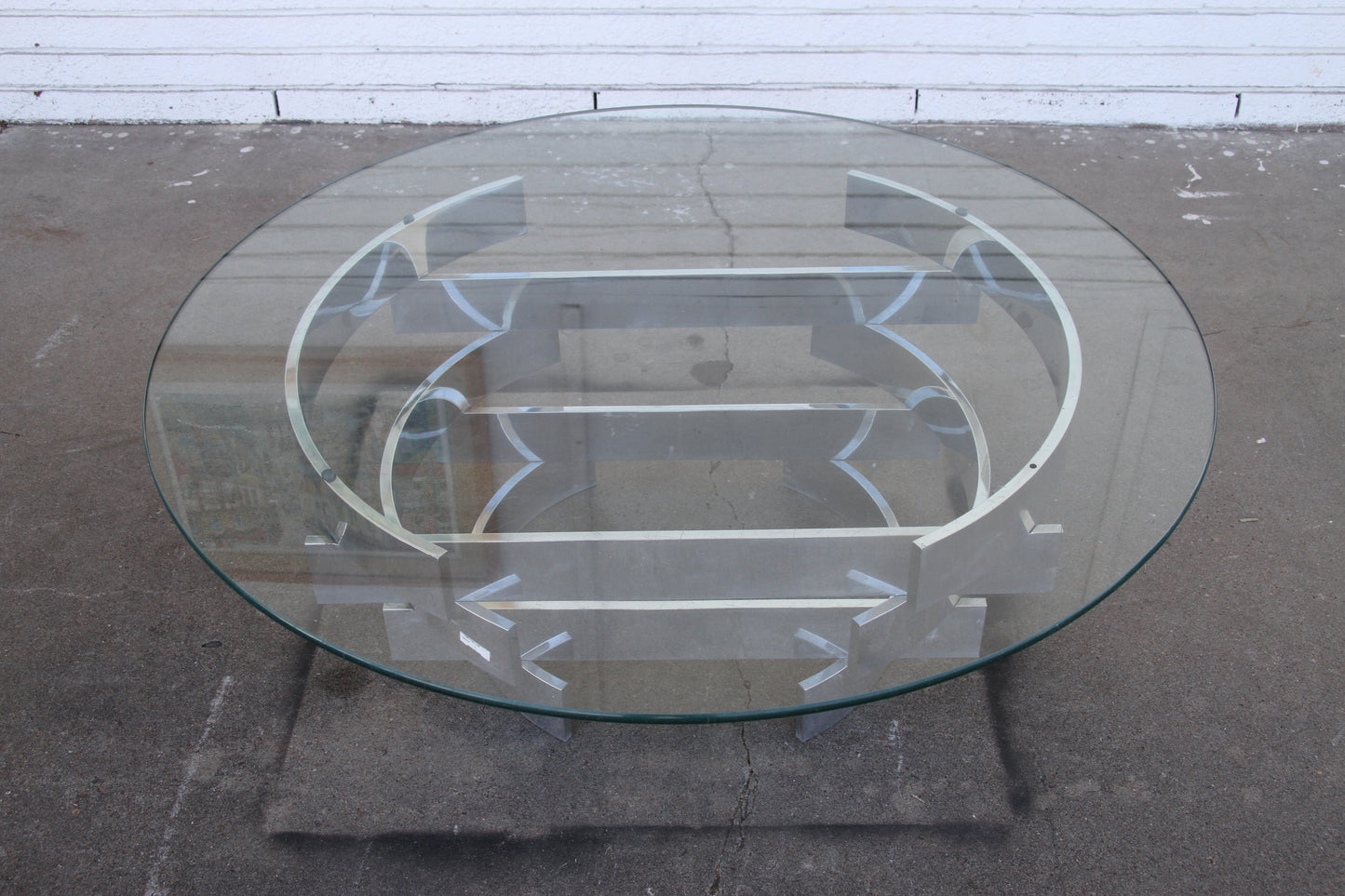 Chrome Base with Glass Coffee Table