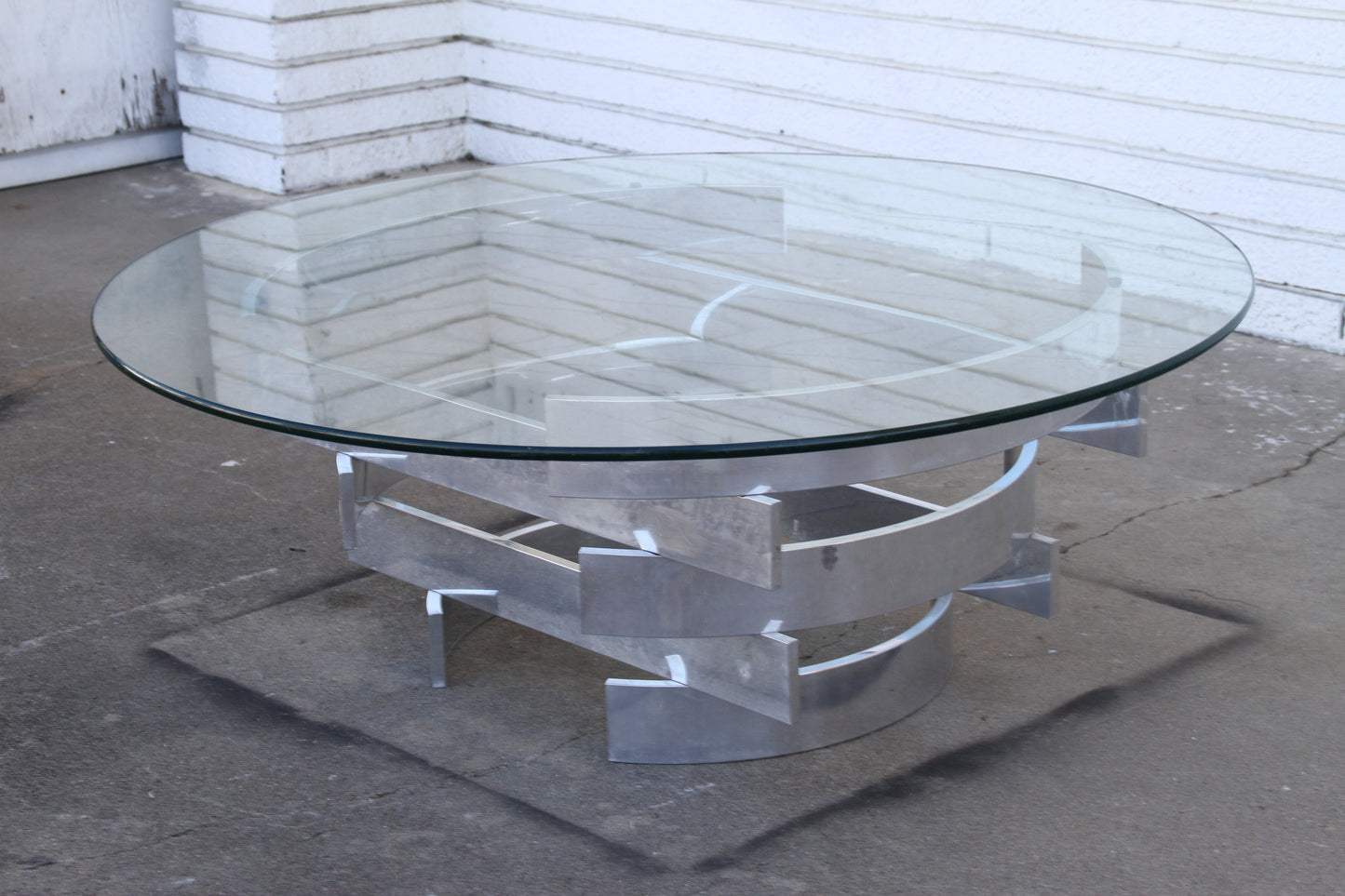 Chrome Base with Glass Coffee Table