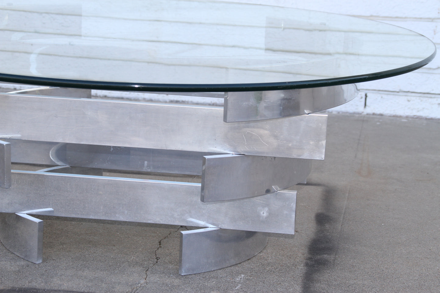 Chrome Base with Glass Coffee Table