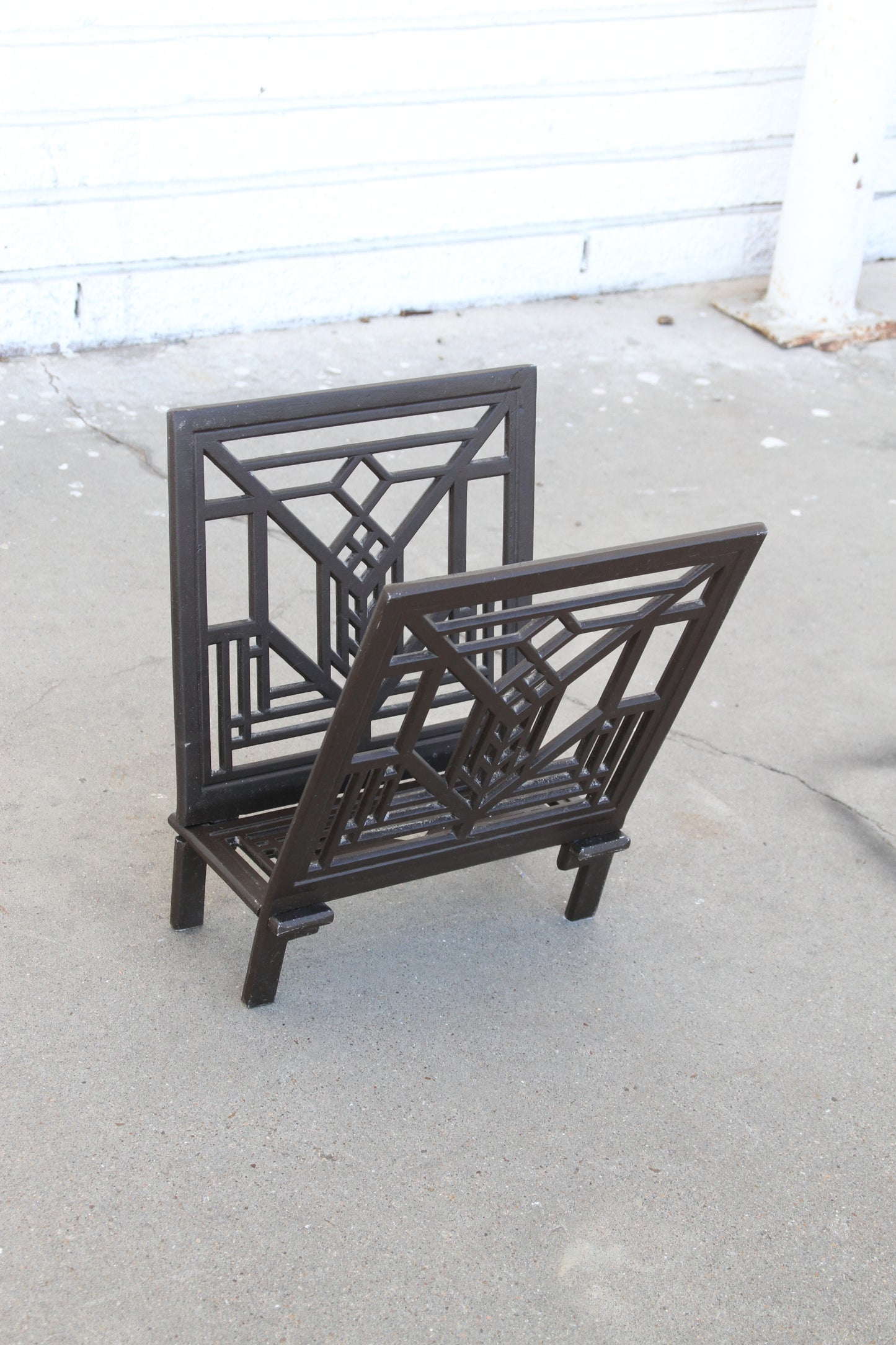 Vintage Frank Lloyd Wright Metal Magazine Rack