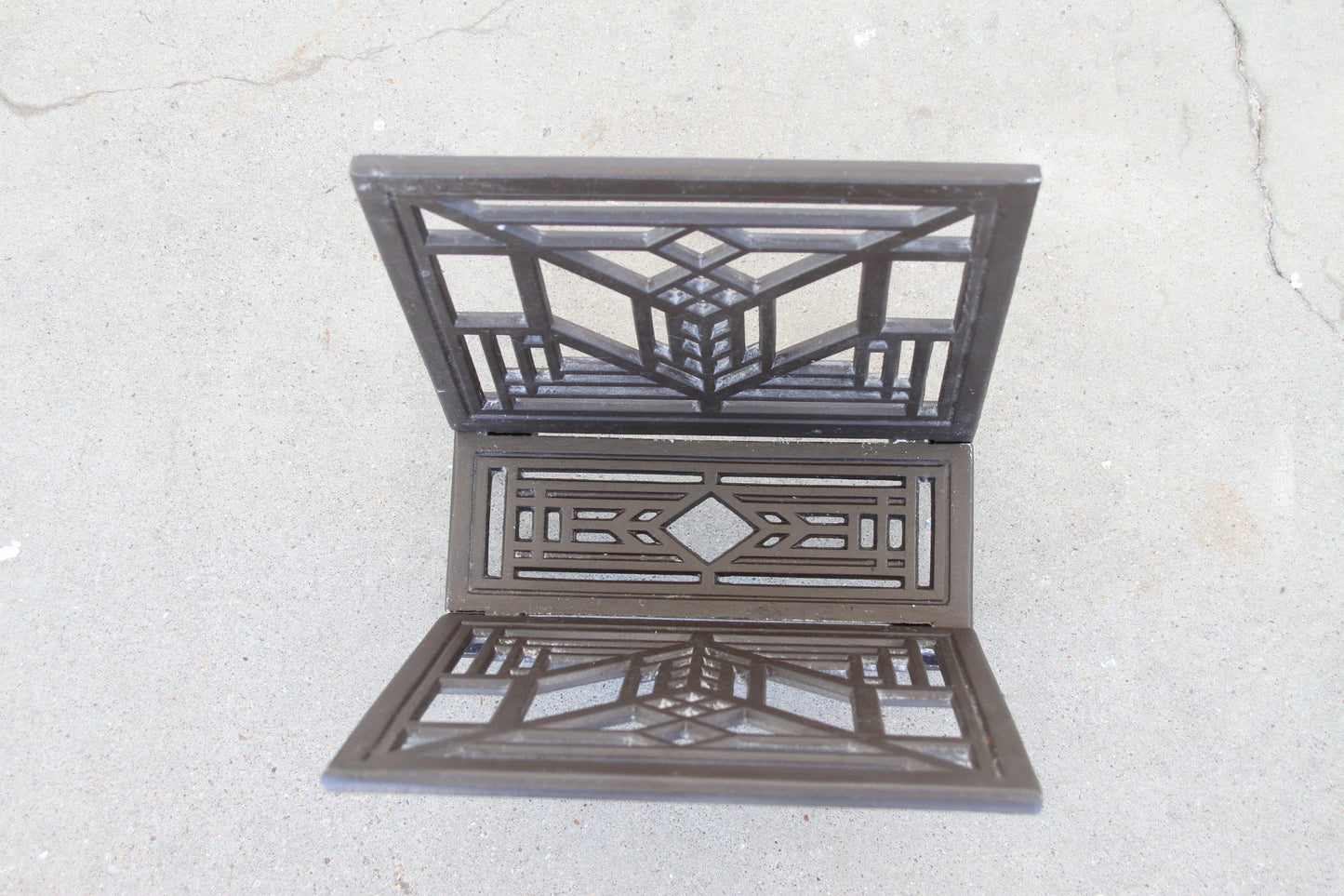 Vintage Frank Lloyd Wright Metal Magazine Rack