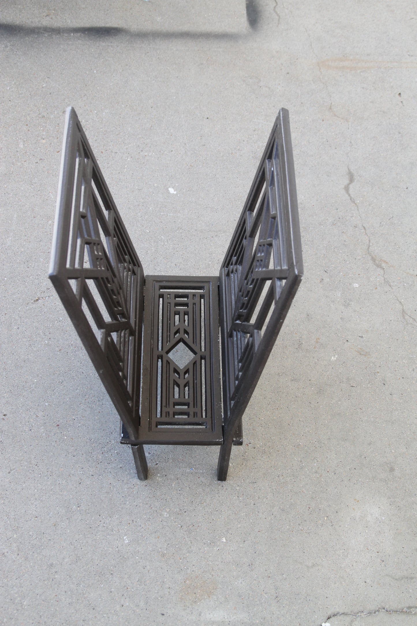 Designer metal magazine organizer