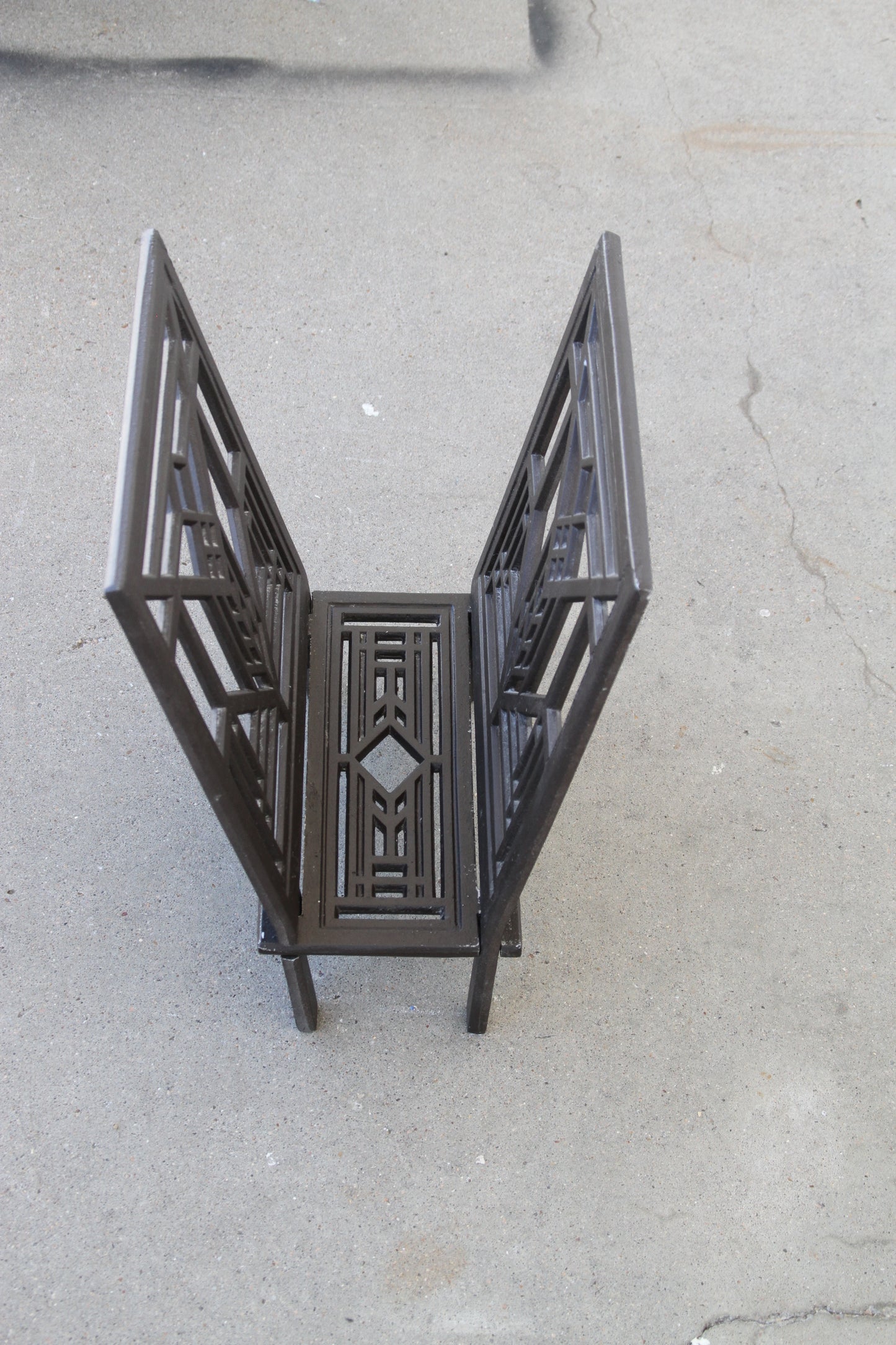 Vintage Frank Lloyd Wright Metal Magazine Rack