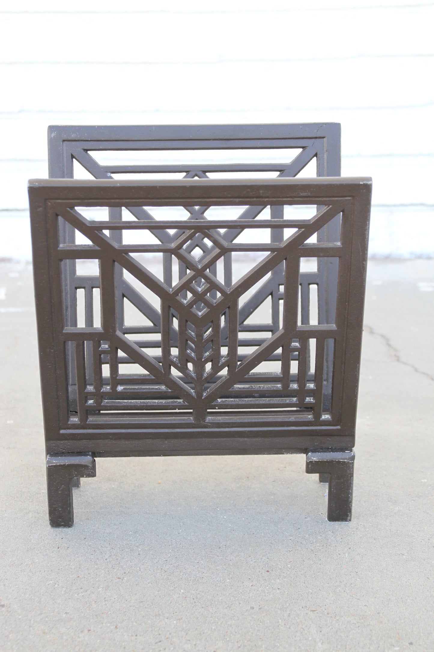 Vintage Frank Lloyd Wright Metal Magazine Rack