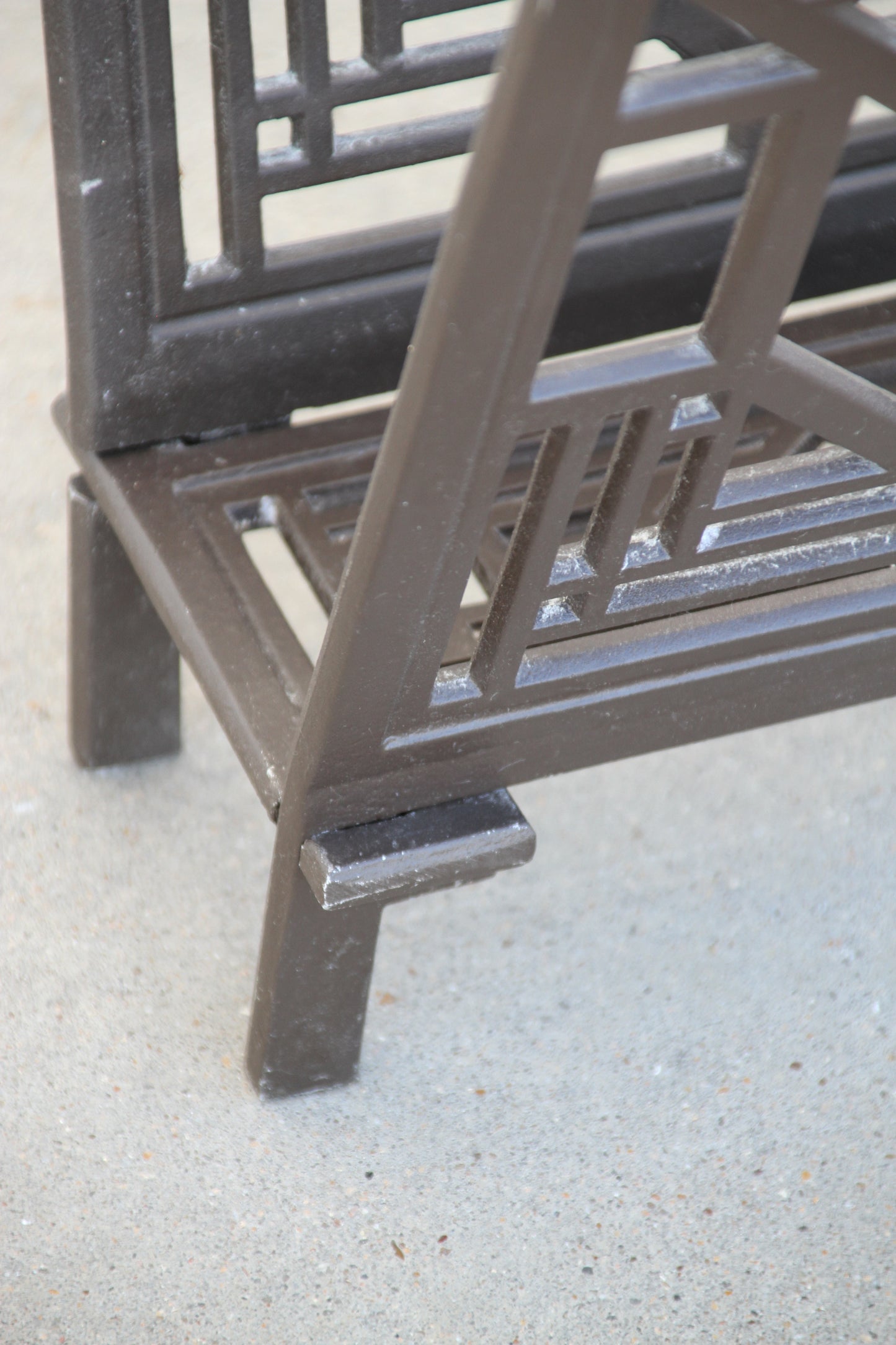 Vintage metal magazine rack