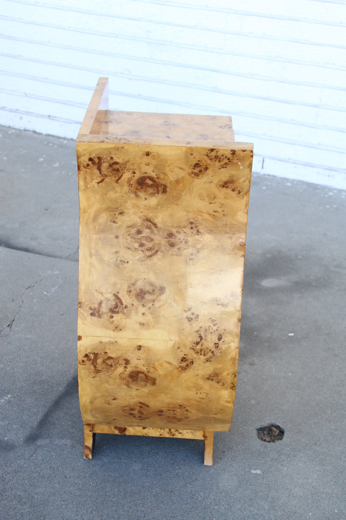 Art Deco nightstands with drawer detail