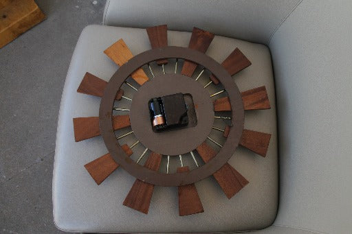 Vintage wood clock wall decor