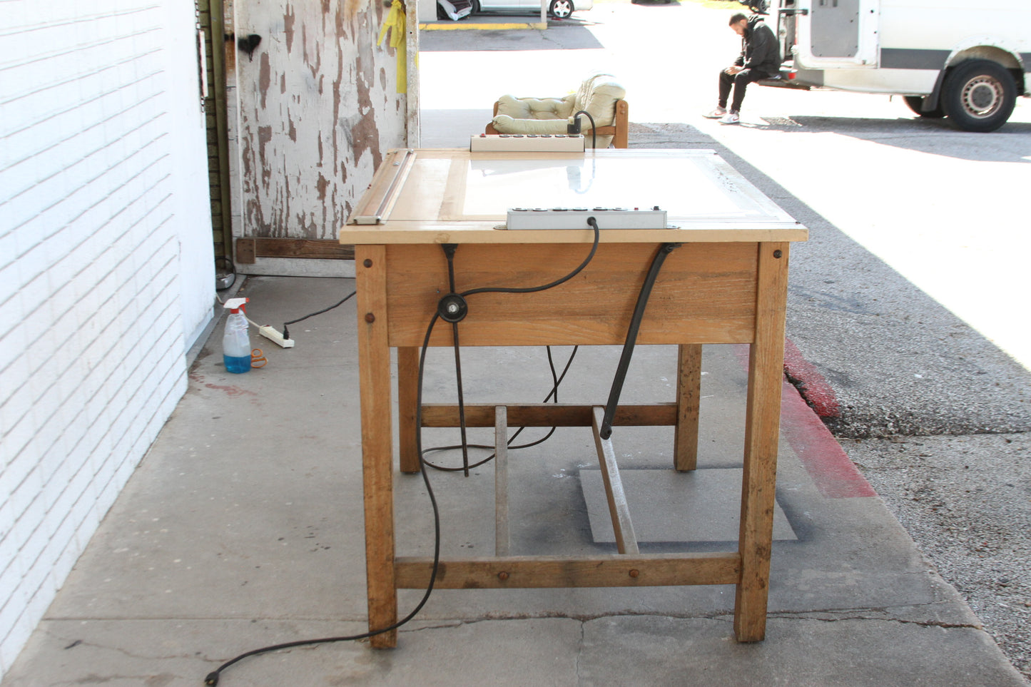 Classic wooden drafting station