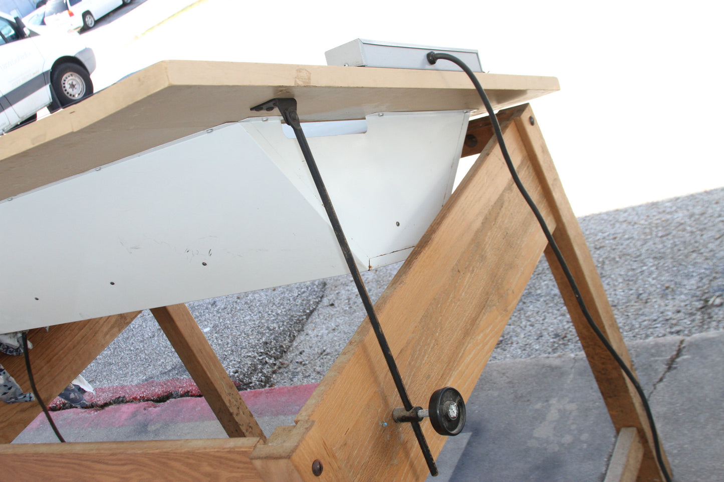Vintage drawing and tracing table