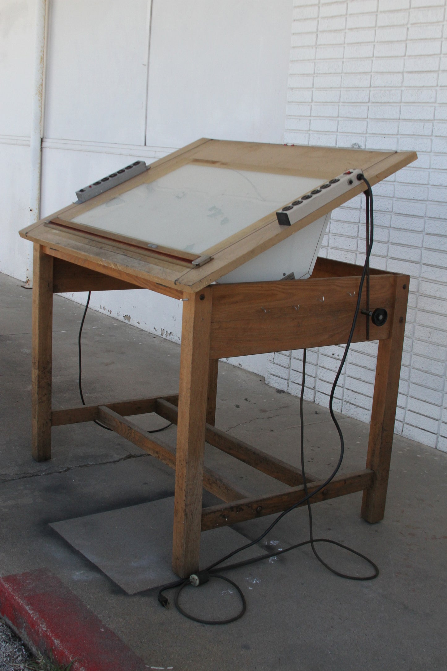 Mid-century drafting and light table