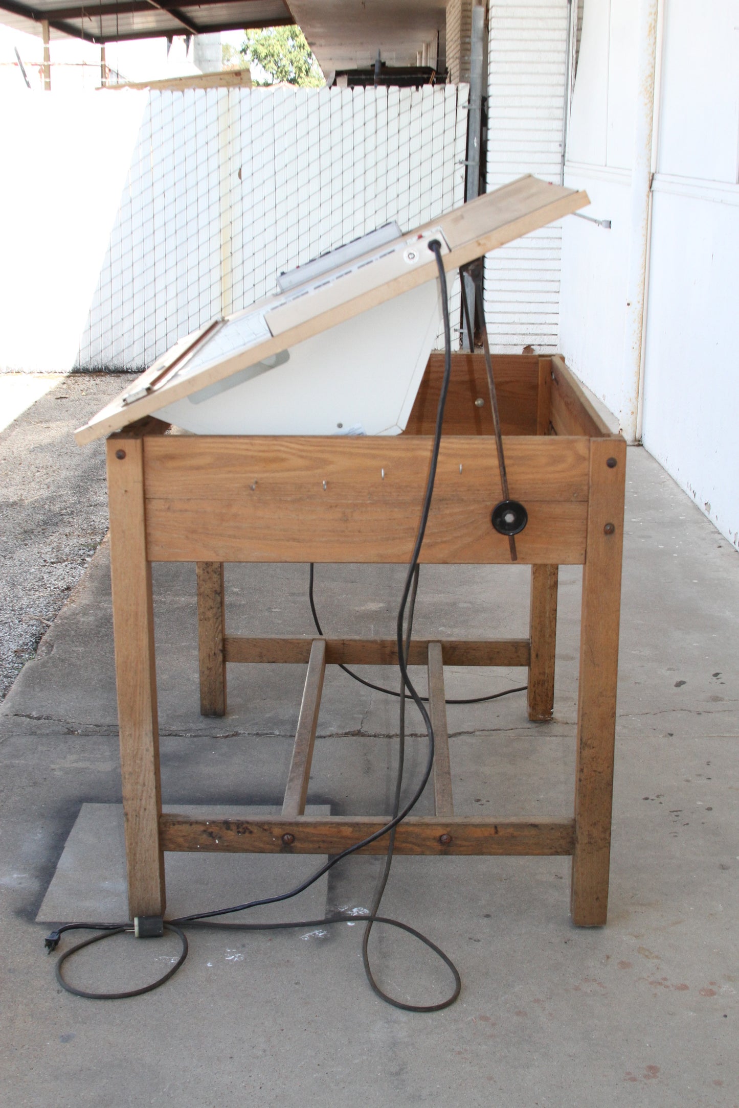Handcrafted wooden light table