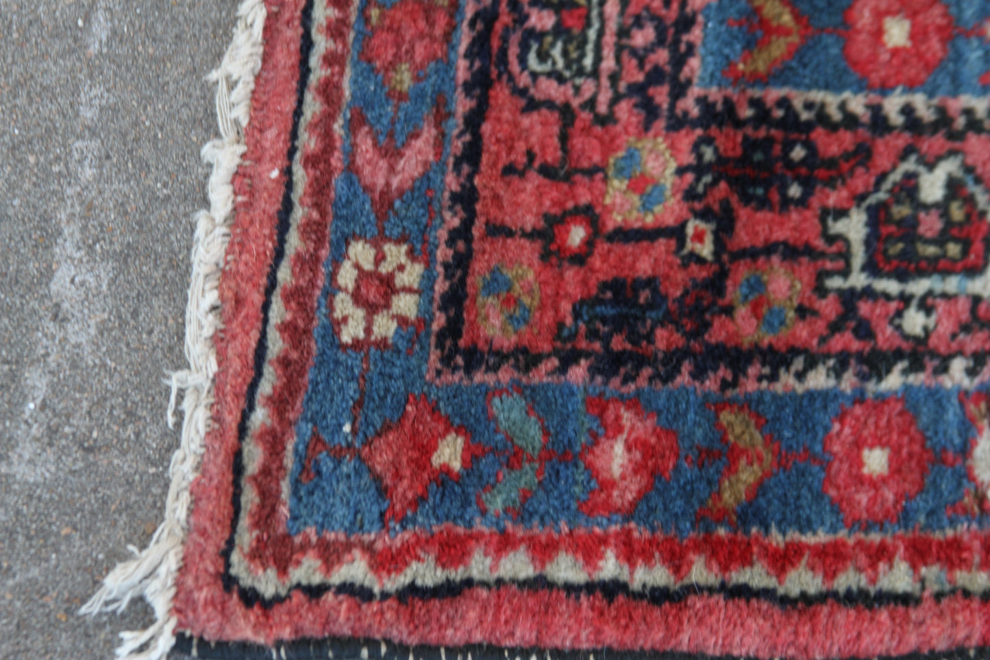 Statement red floor rug