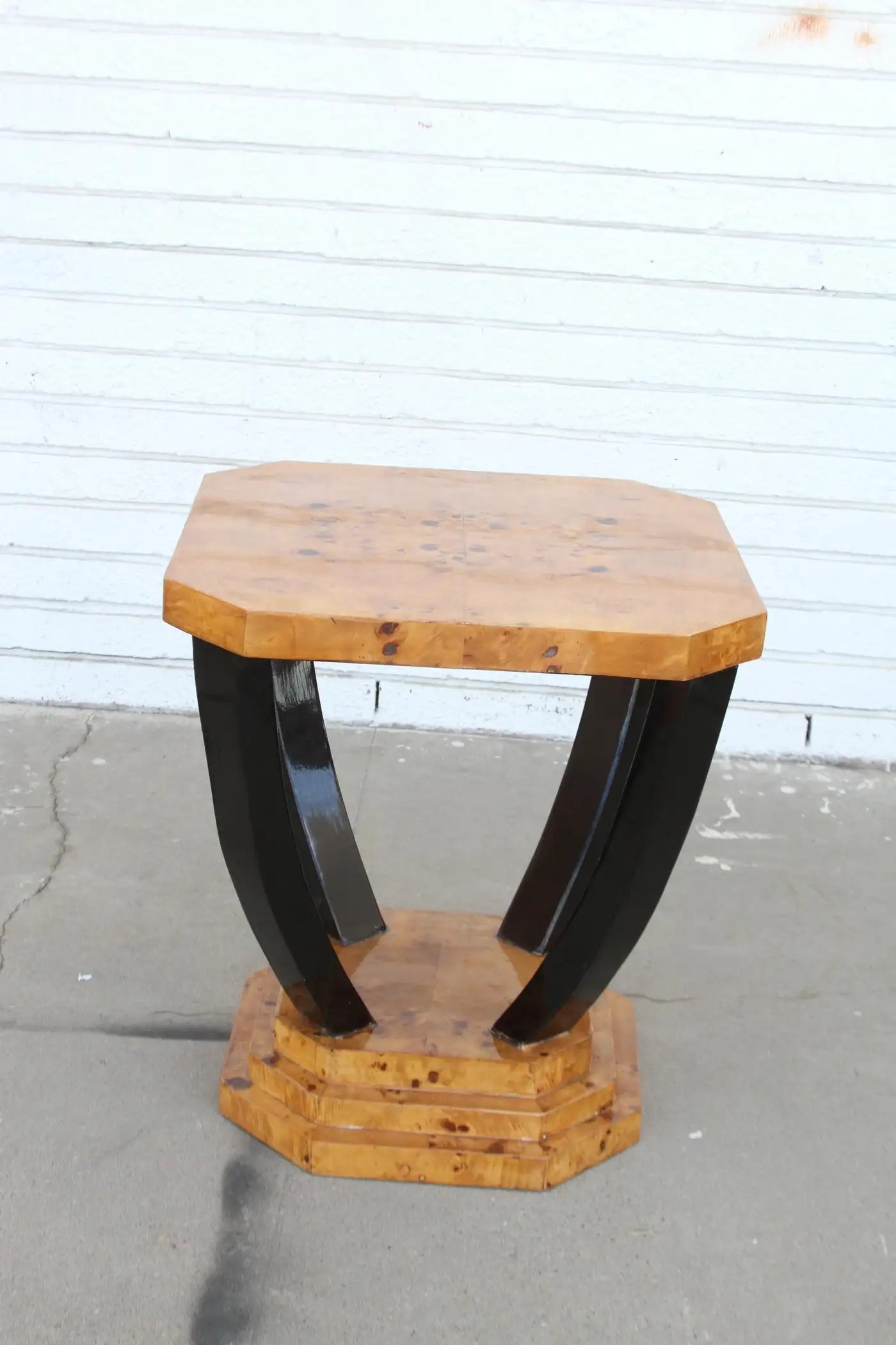 Sculptural Art Deco burl wood furniture