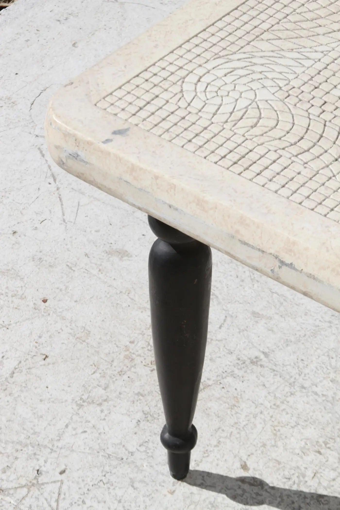 Metal patio table from Smith and Hawken collection