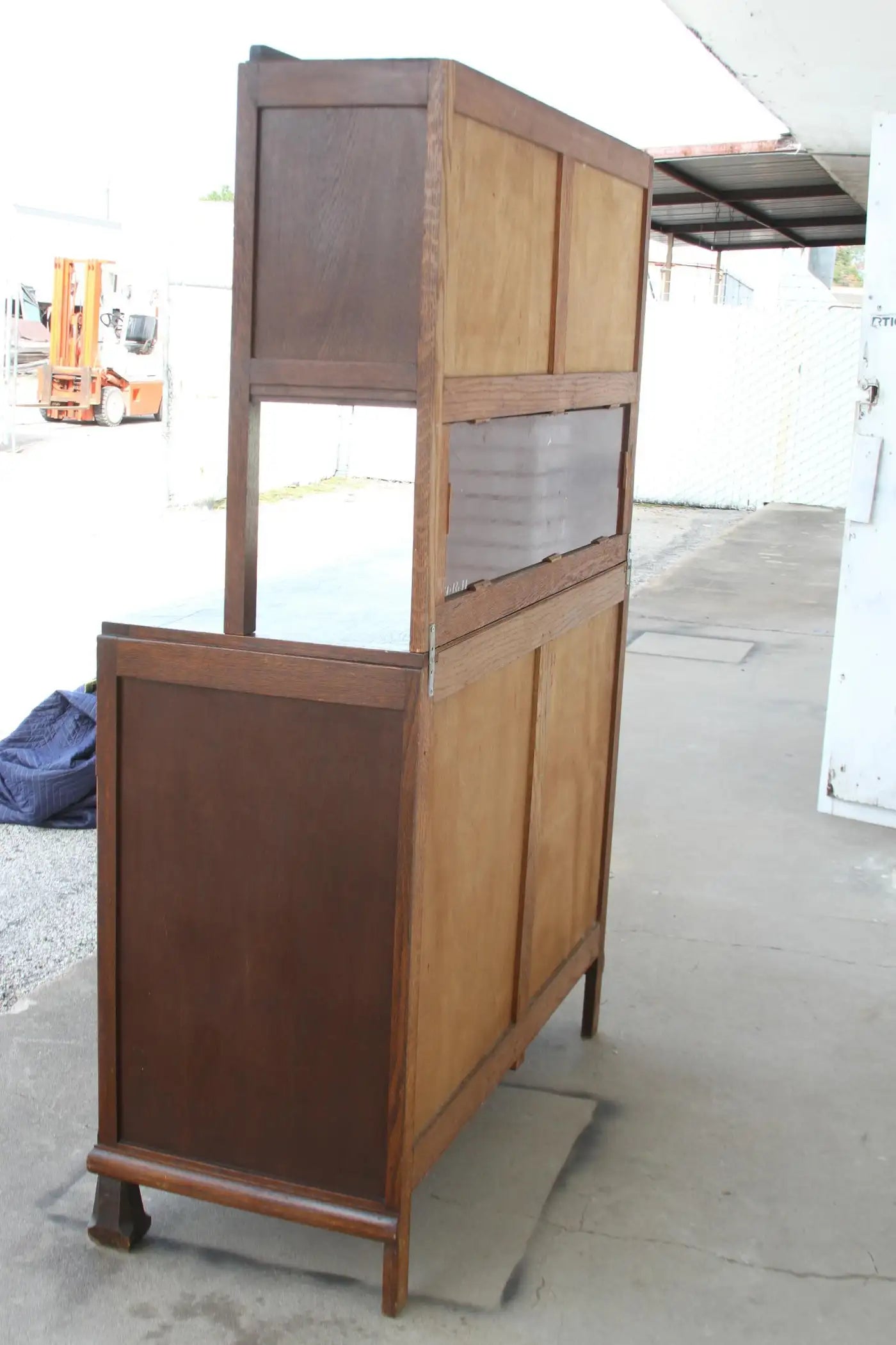 Vintage sideboard cabinet with mirror