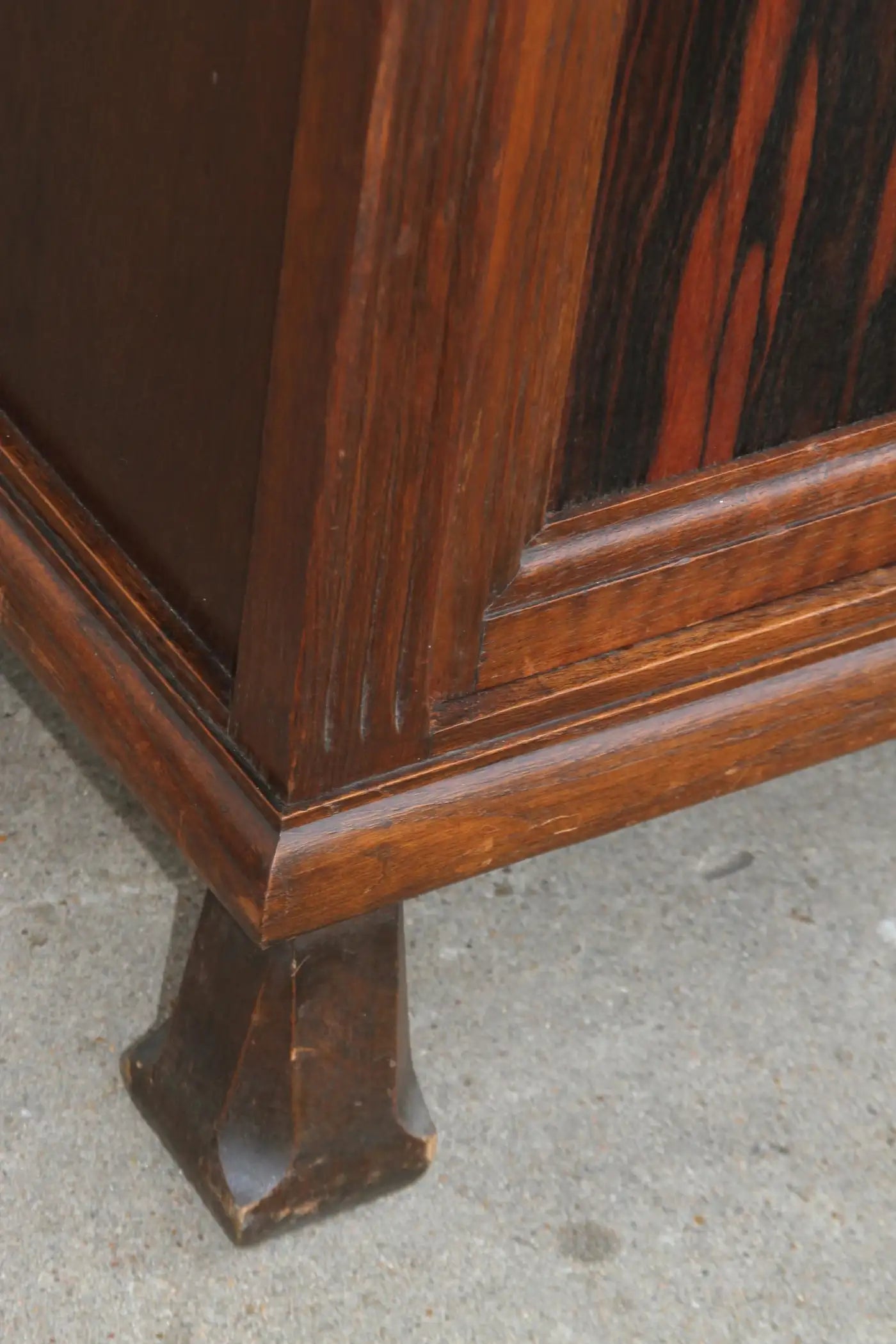 Elegant mirrored antique buffet cabinet