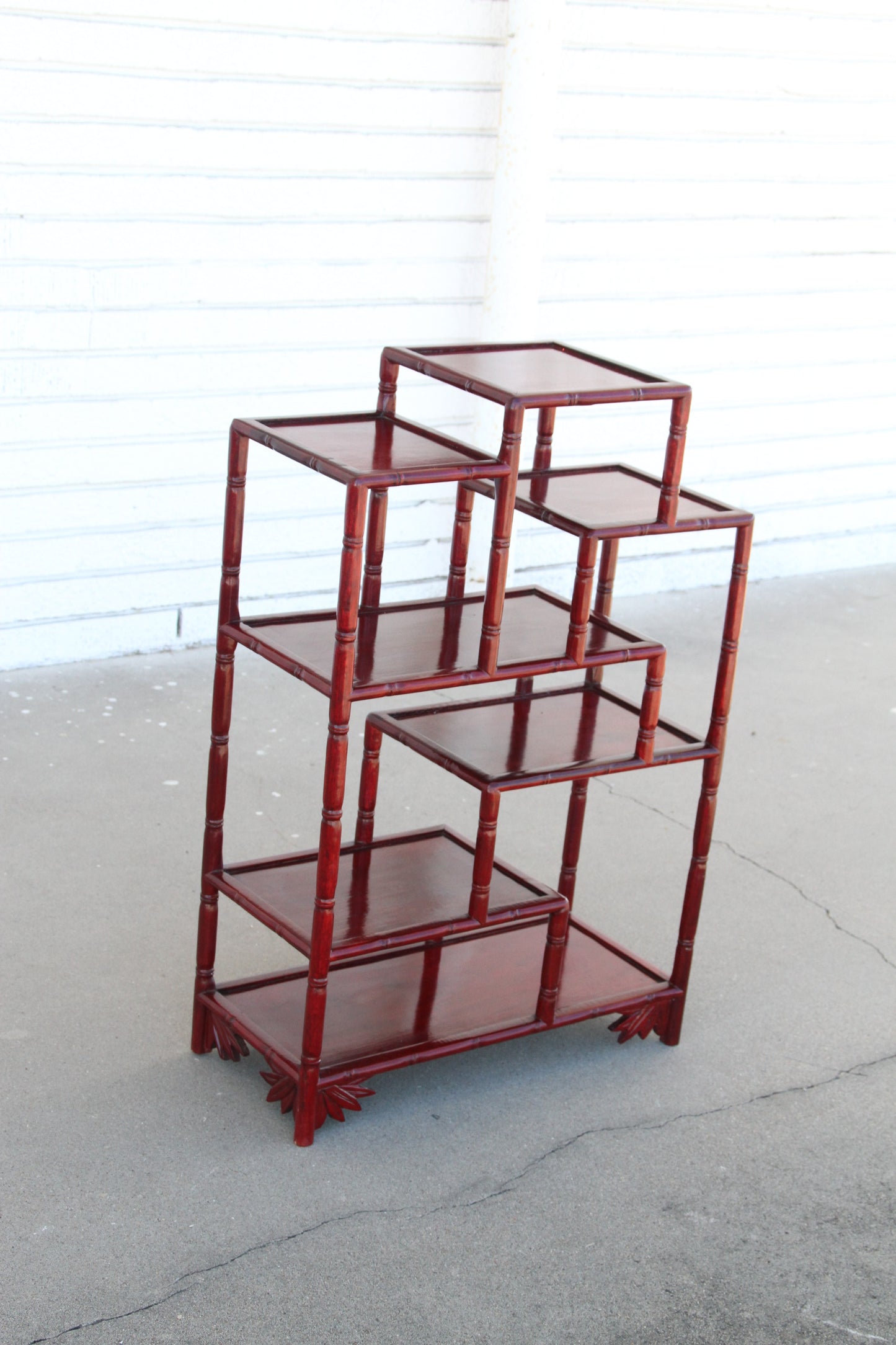 Chinese tiered rosewood display stand