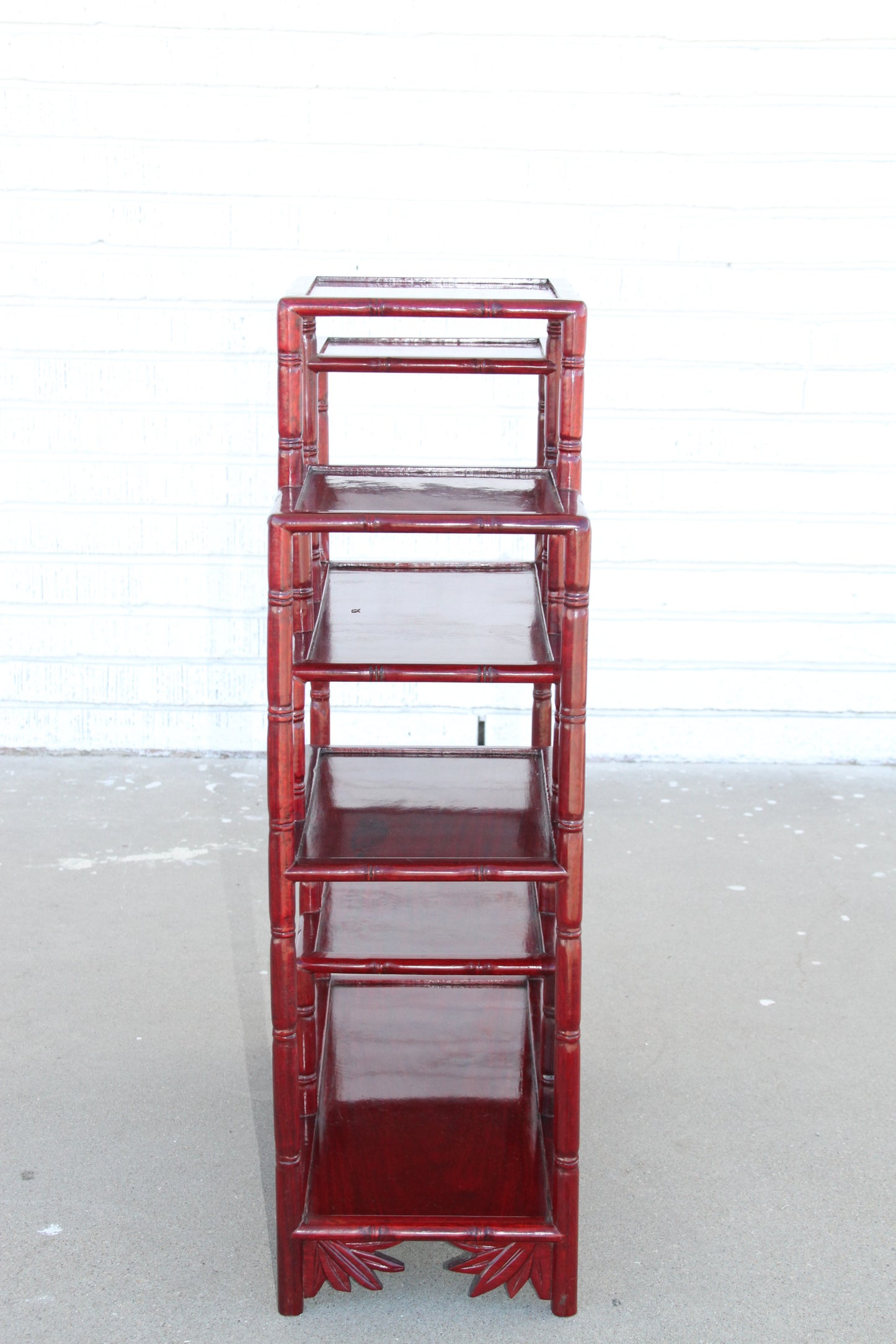 Hongmu bamboo furniture display etagere