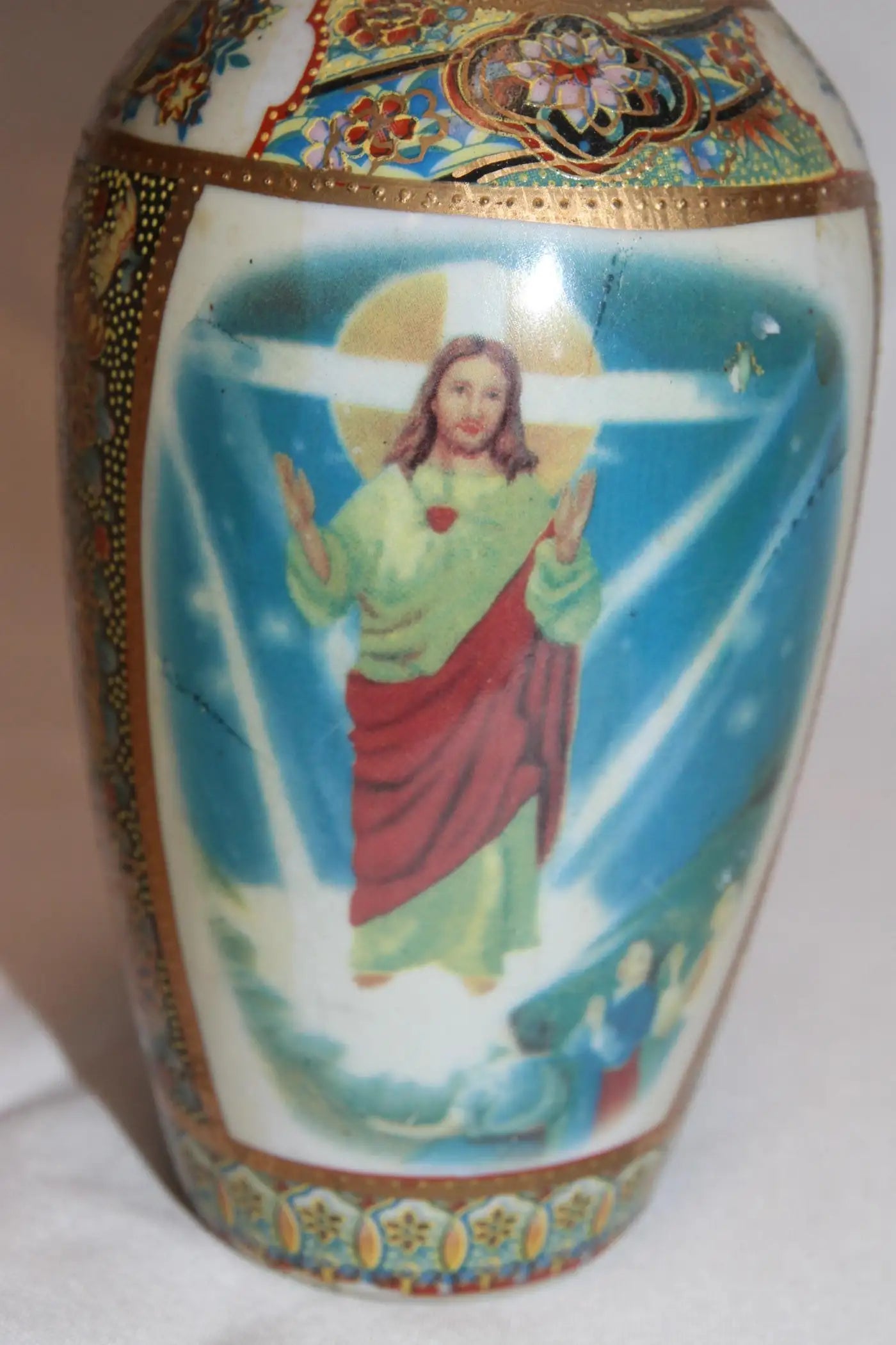 Christian home decor hand-painted vase