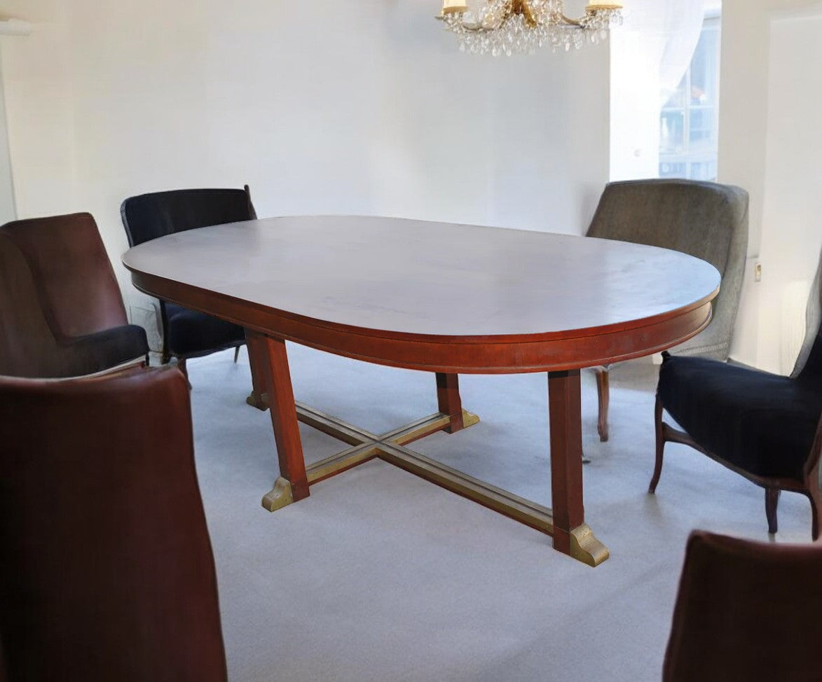 Vintage neoclassical racetrack dining table