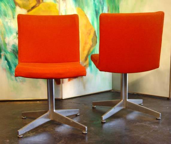Vintage General Fireproofing chair set orange office Metro Retro Furniture